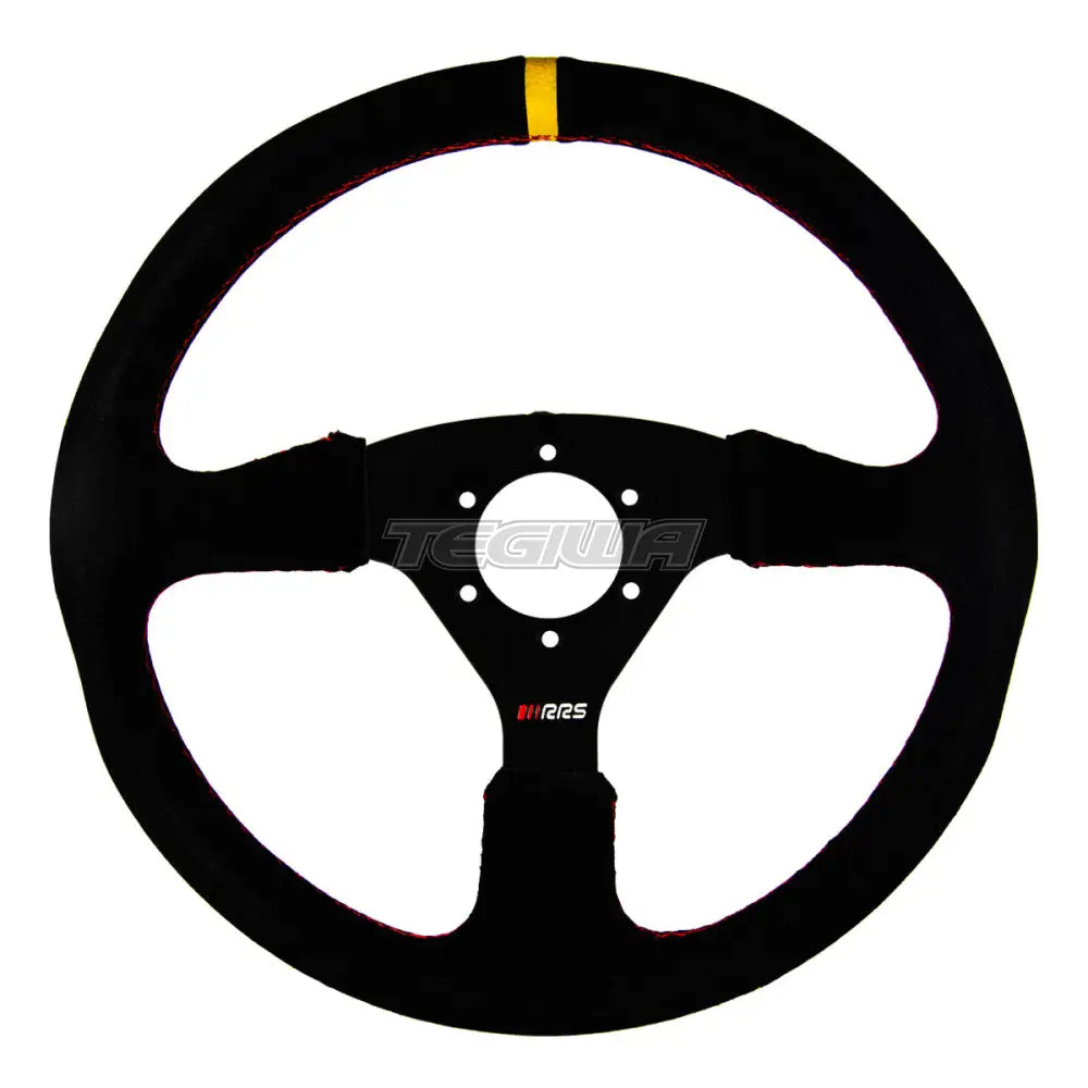 Rrs Veloce Evo Steering Wheel Flat 350Mm – Suede Wheels And Accessories