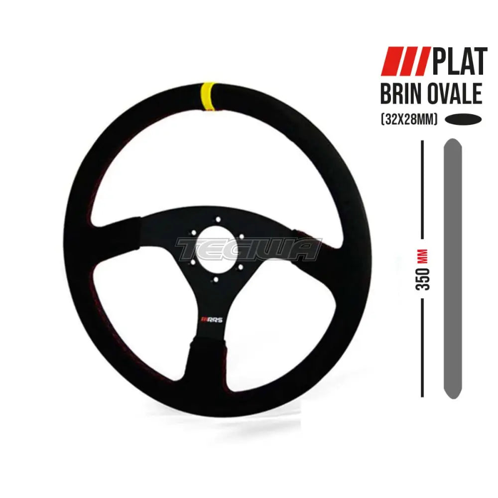 Rrs Veloce Steering Wheel Flat 350Mm – Suede Wheels And Accessories