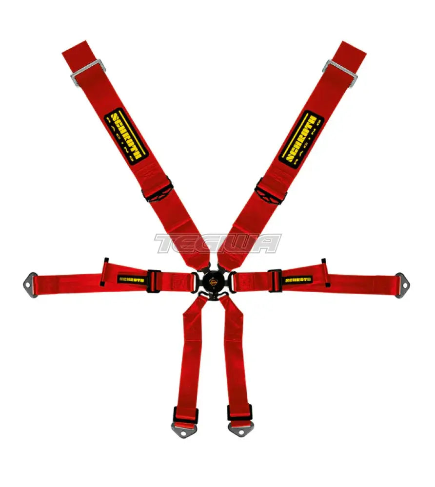 Schroth 6 Point 3X2 Oem Porsche 991 Harness Red Harnesses