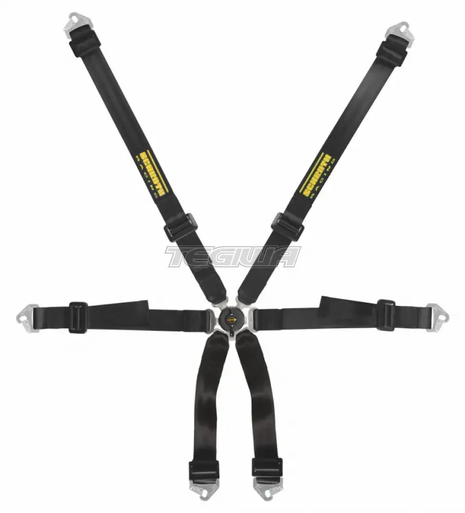 Schroth Fhr 6 Point 2X2 Clubman Harness Black Harnesses