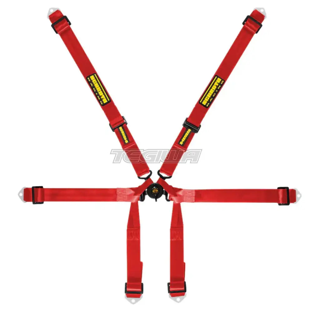 Schroth Fhr 6 Point 2X2 Formula Harness Red Harnesses