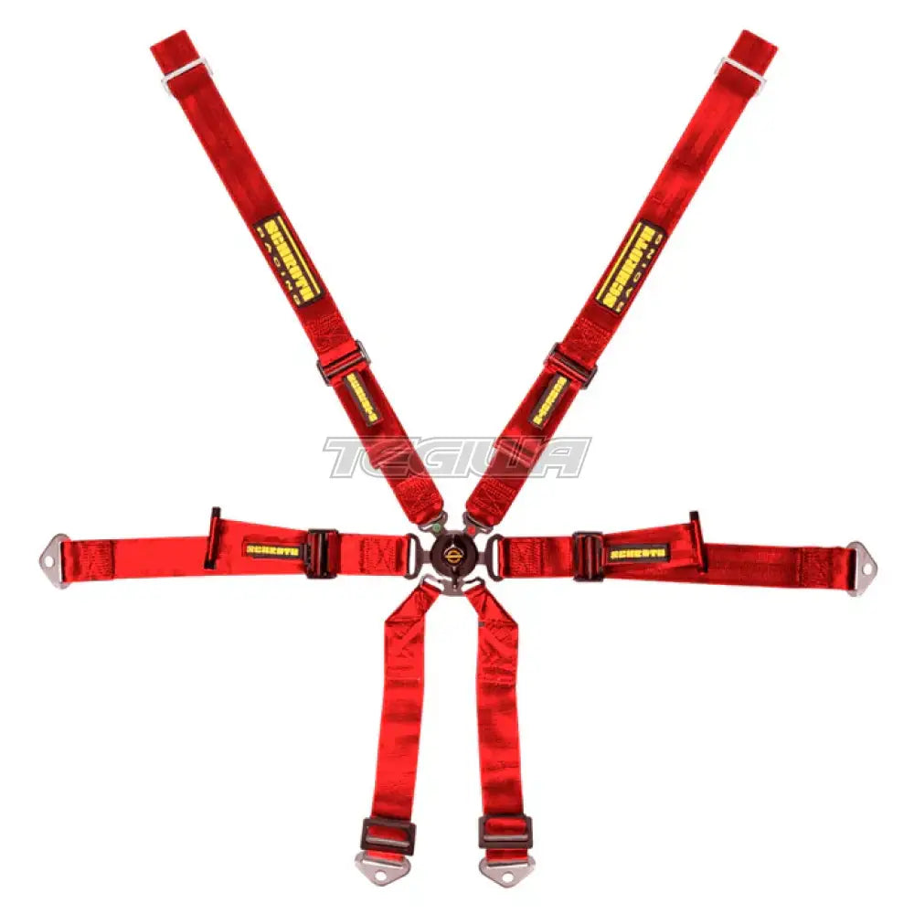 Schroth Fhr 6 Point 2X2 Oem Porsche 991 Profi Harness Red Harnesses