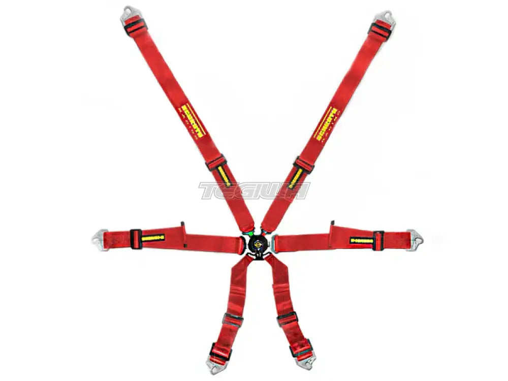 Schroth Fhr 6 Point 2X2 Profi Harness Red Harnesses