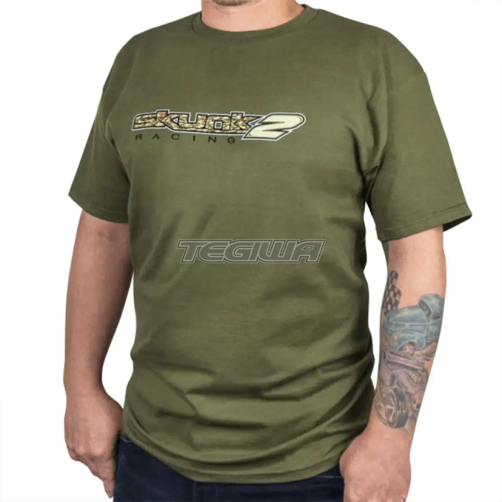 Skunk2 Camo Logo T-Shirt Green