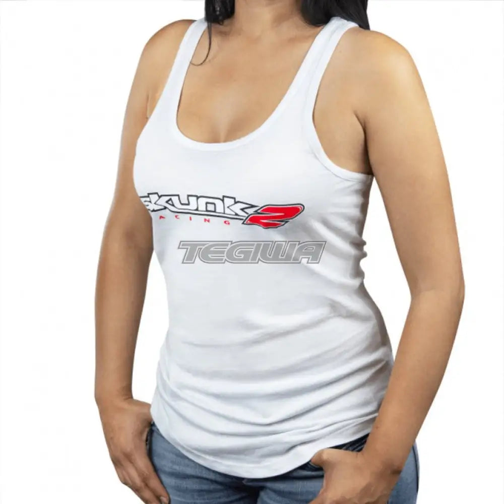 Skunk2 Go Faster Ladies Tank Top White