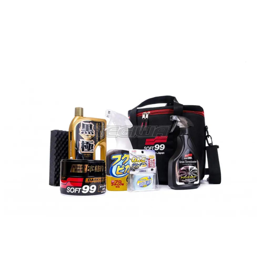 Soft99 Basic Detailing Kit Inc. Product Bag Dark Exterior Cleaning