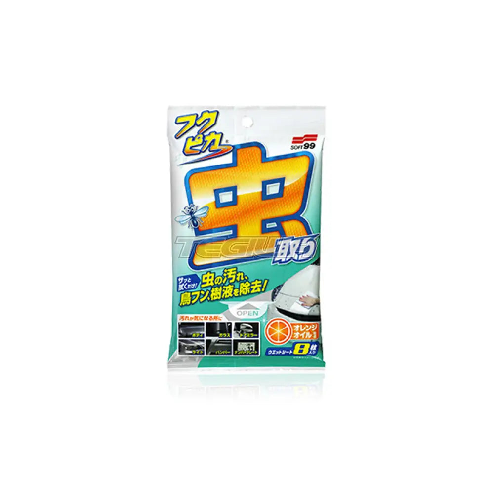 Soft99 Fukupika Bug & Bird Droppings Removal Wipes (8 Pack)