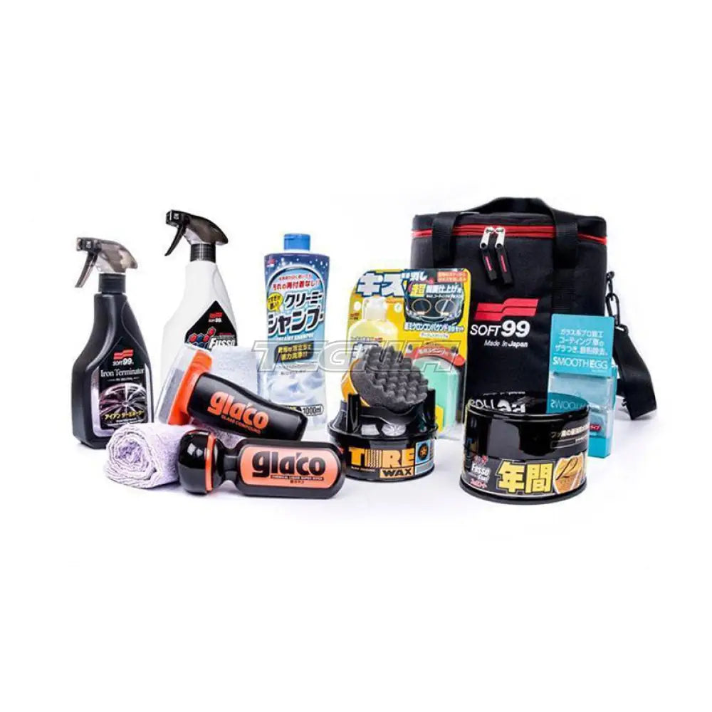 Soft99 Premium Detailing Kit Inc. Product Bag Dark/Light Exterior Cleaning