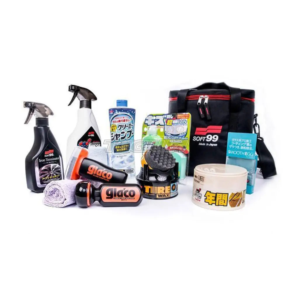 Soft99 Premium Detailing Kit Inc. Product Bag Light Exterior Cleaning