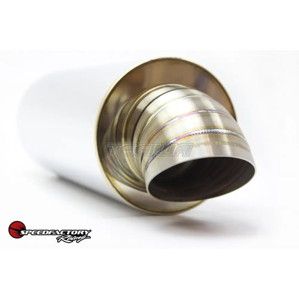 Speedfactory Racing Stainless Steel Muffler 2.5’ Inlet With 4’ Turndown Tip - Clearance