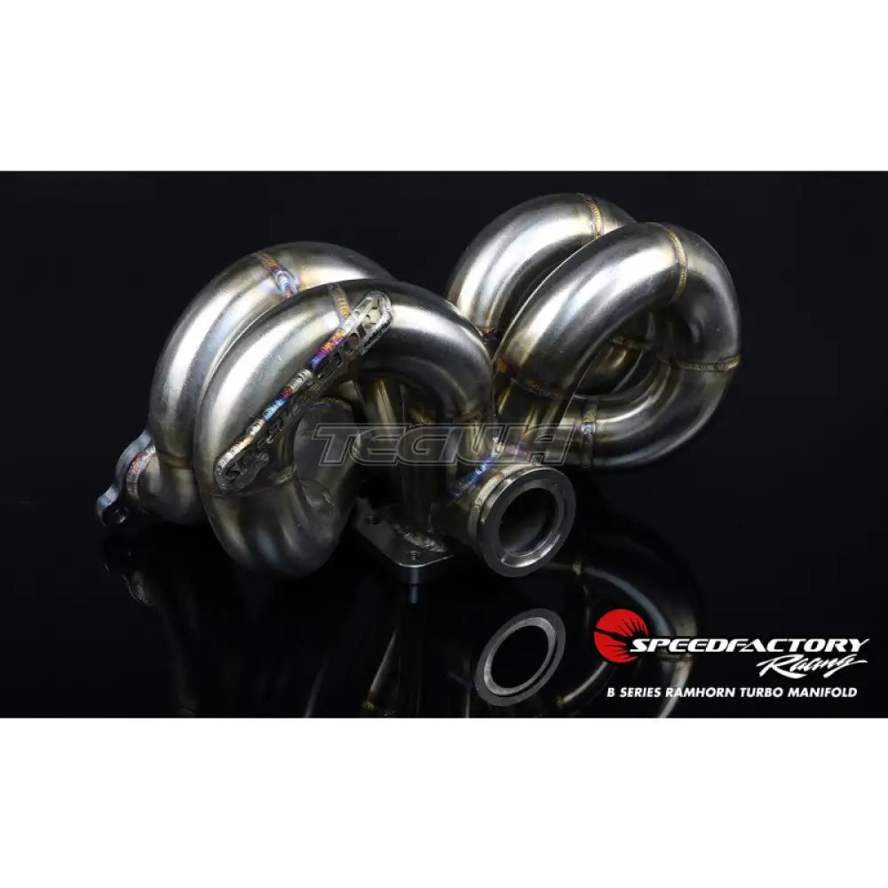 Speedfactory Racing Stainless Steel Turbo Manifold Ram Horn Style B-Series T3 Flange