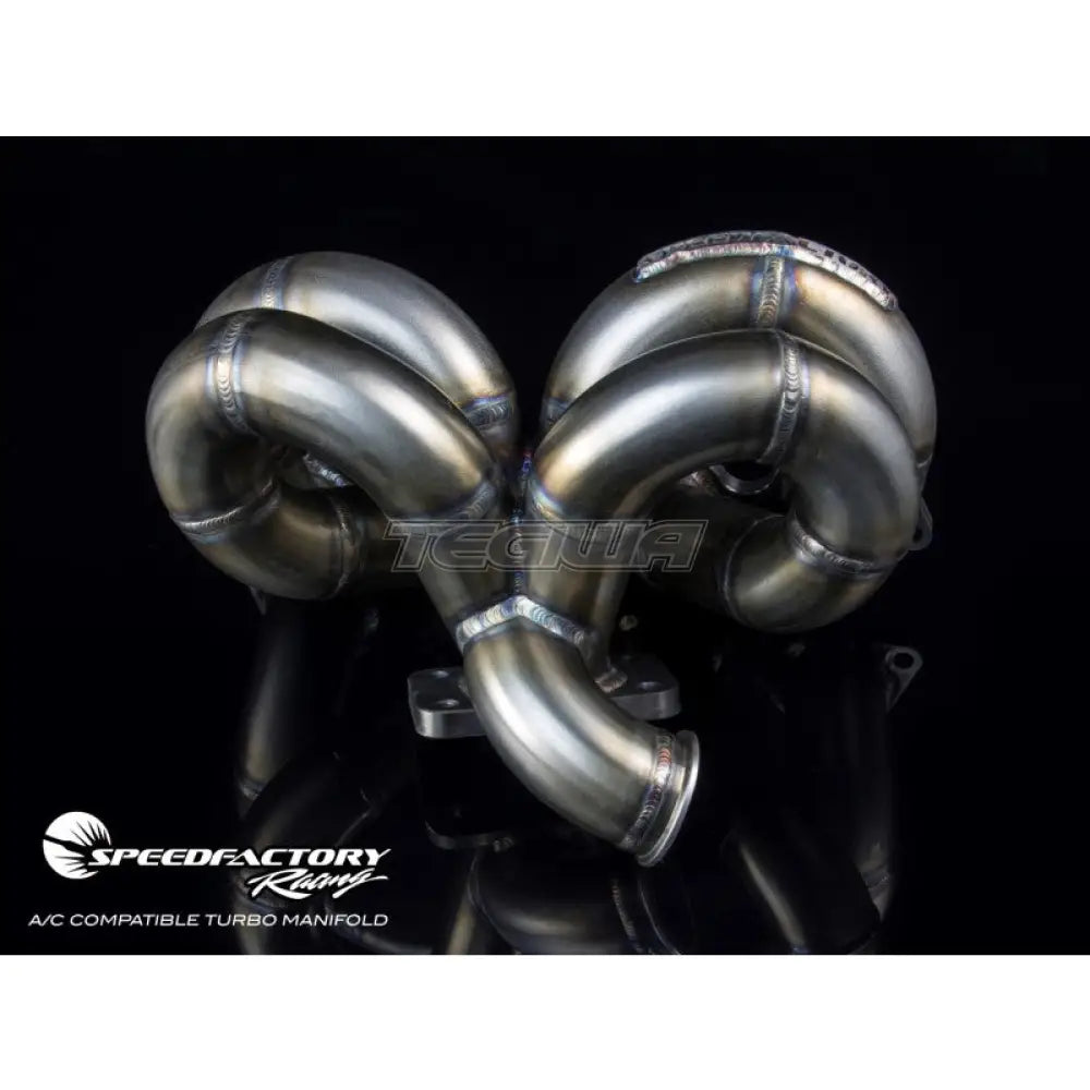 Speedfactory Racing Stainless Steel Turbo Manifold Ram Horn Style B-Series T3 Flange W 38-40Mm