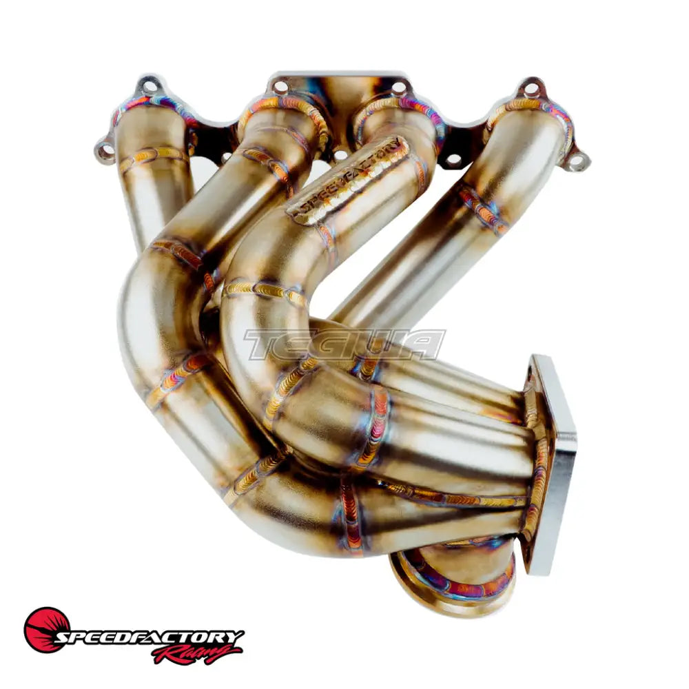 Speedfactory Turbo Manifold Forward Face Style Honda B Series Divided T4 Flange w Dual 44/45/46mm WG