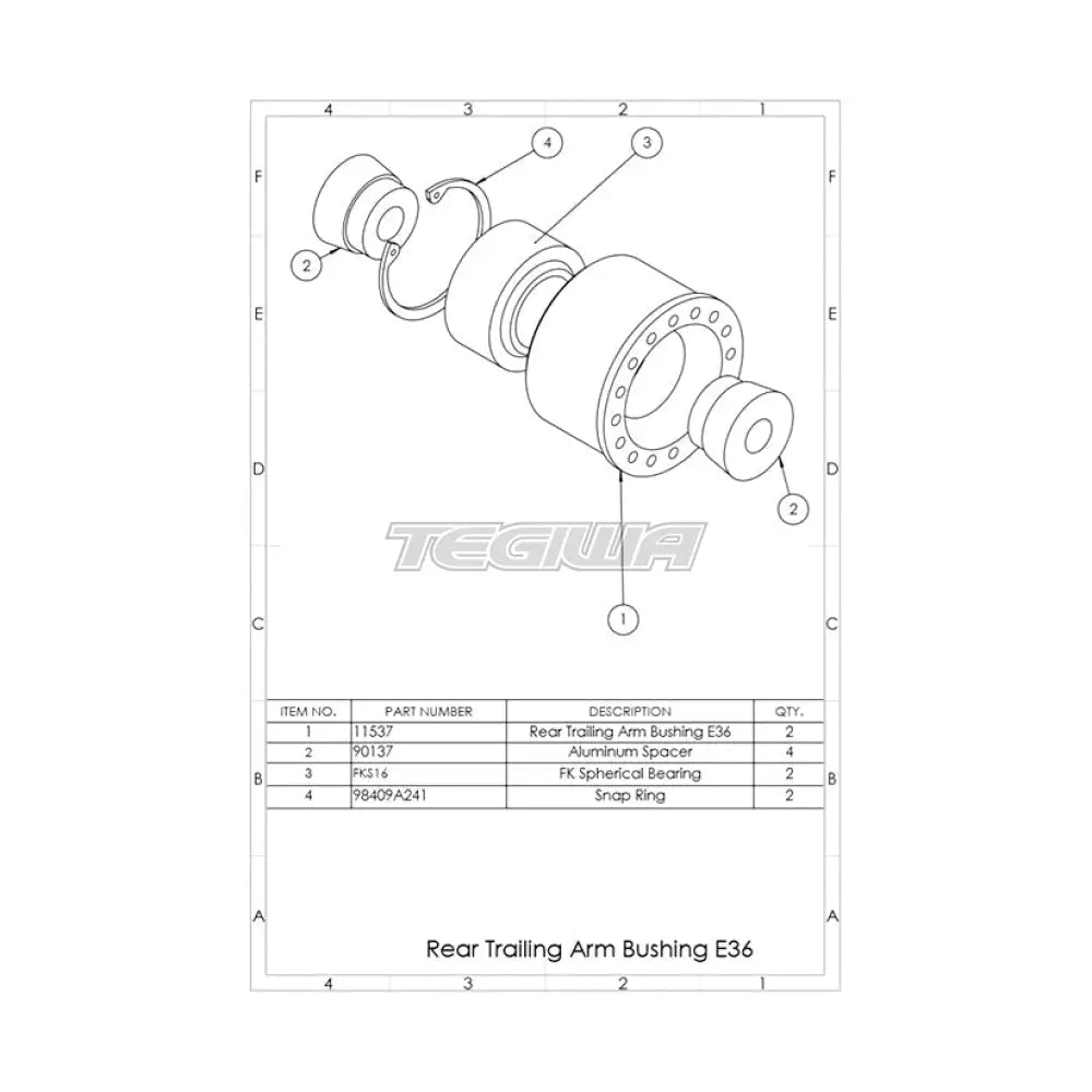 SPL Rear Trailing Arm Bushings BMW E36/E46