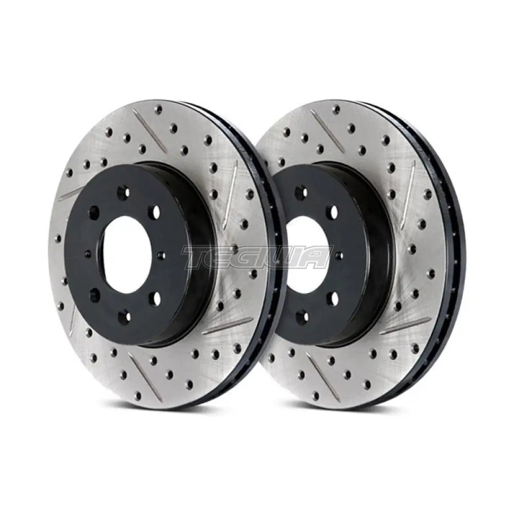 Stoptech Drilled &Amp; Slotted Brake Discs (Front Pair) Honda Civic Type R Ep3 01-07 - Clearance