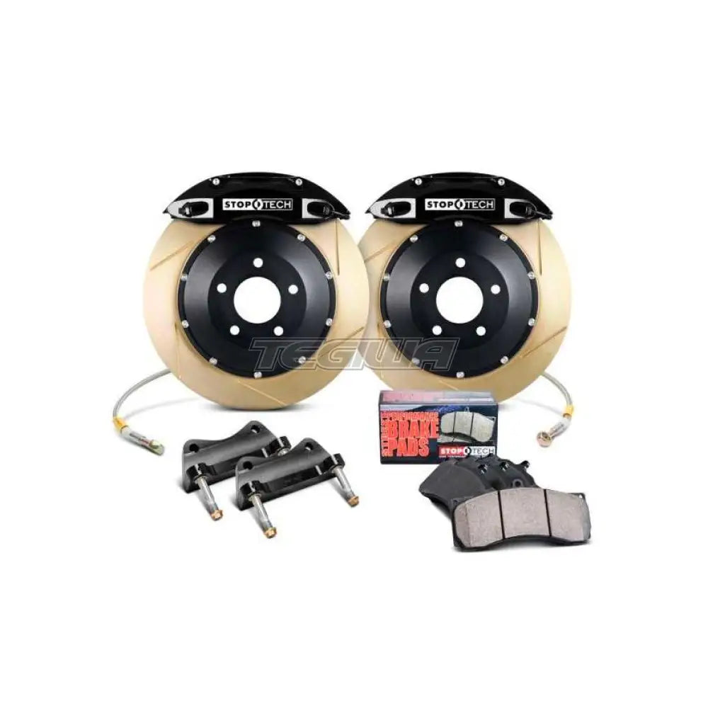 Stoptech Front Big Brake Kit 2 Piece Rotor 332Mm X 32Mm Mitsubishi Lancer Evo 7-9 03-06 (Black) -