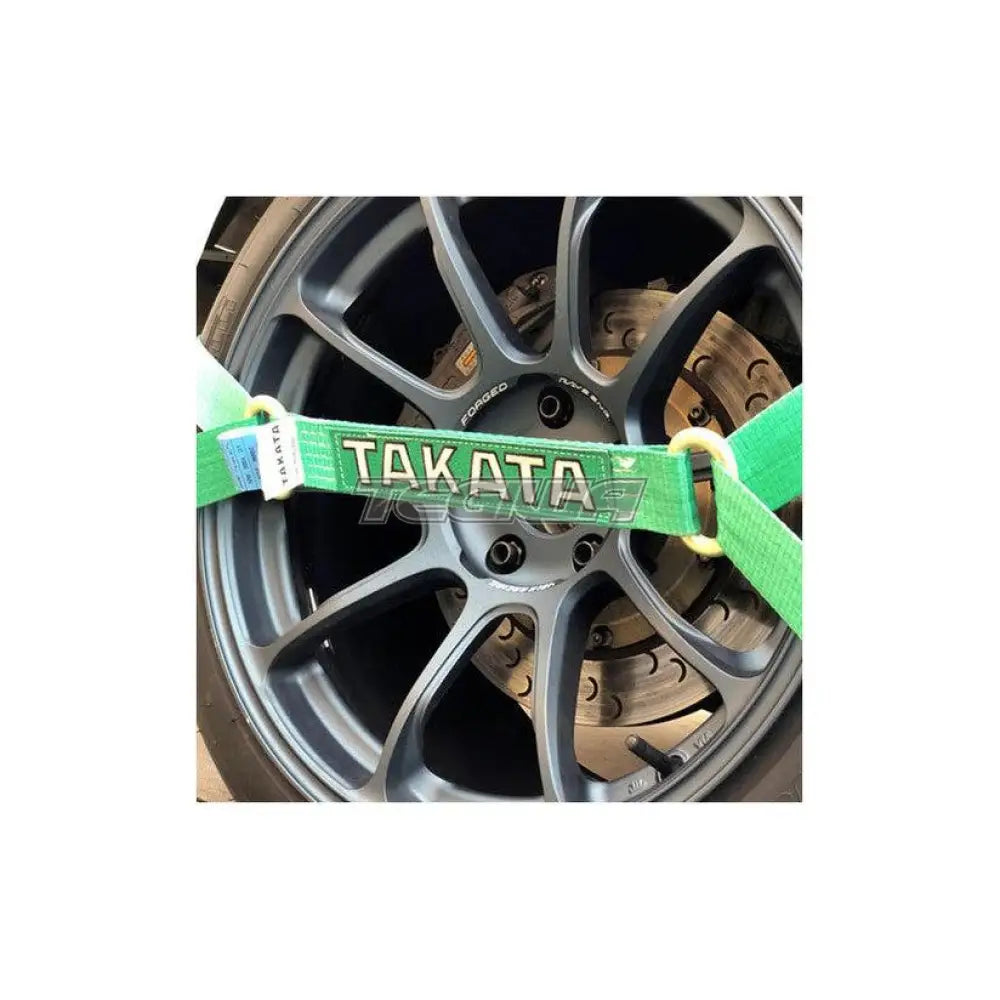 Takata Trailer Vehicle Tie Down Straps Set Green