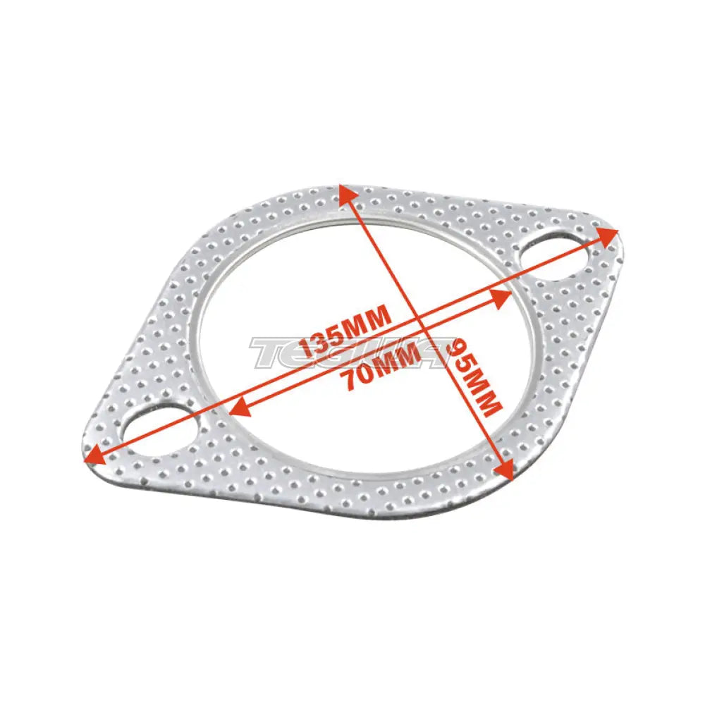 Tegiwa 70mm 2 BOLT OVAL EXHAUST GASKET