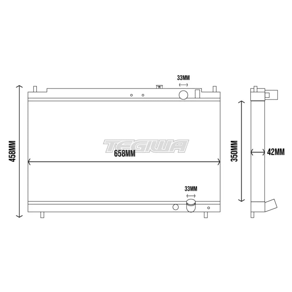 Tegiwa Aluminium Alloy Radiator HONDA INTEGRA DC2