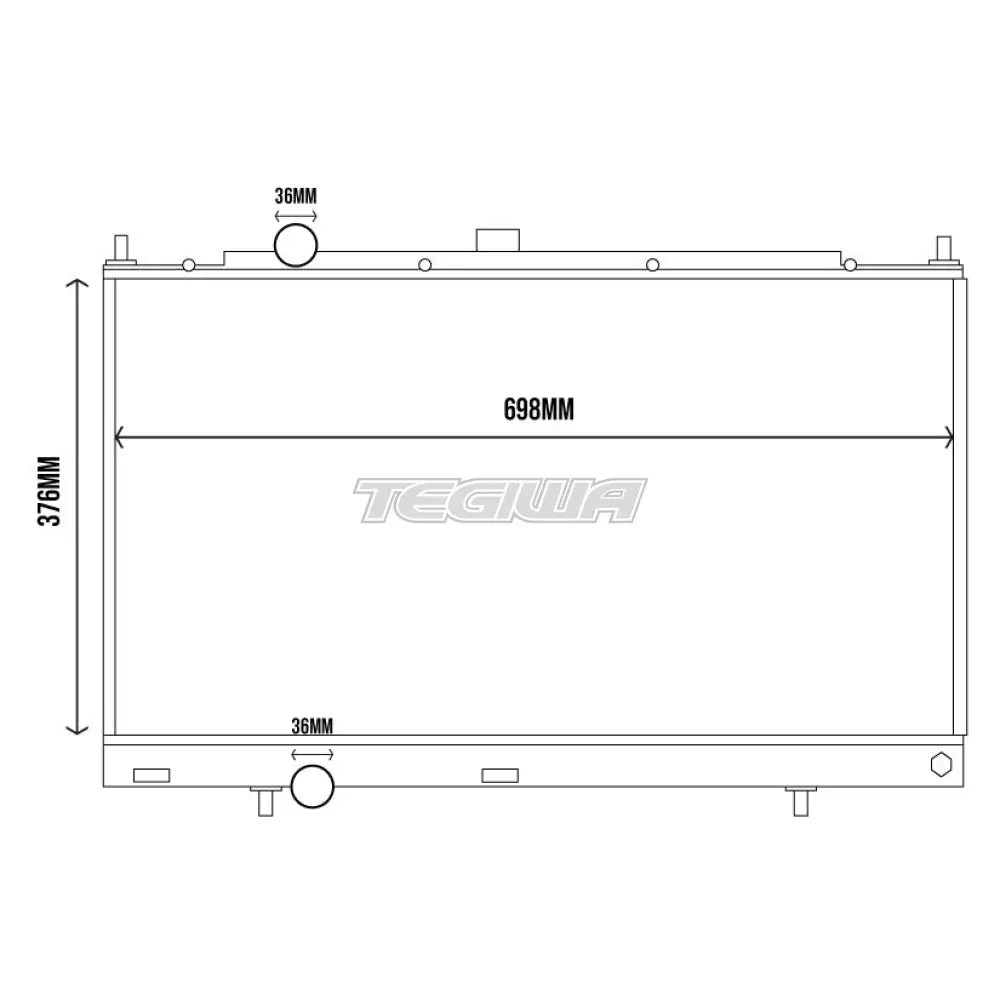 Tegiwa Aluminium Alloy Radiator MITSUBISHI EVO 4 5 6