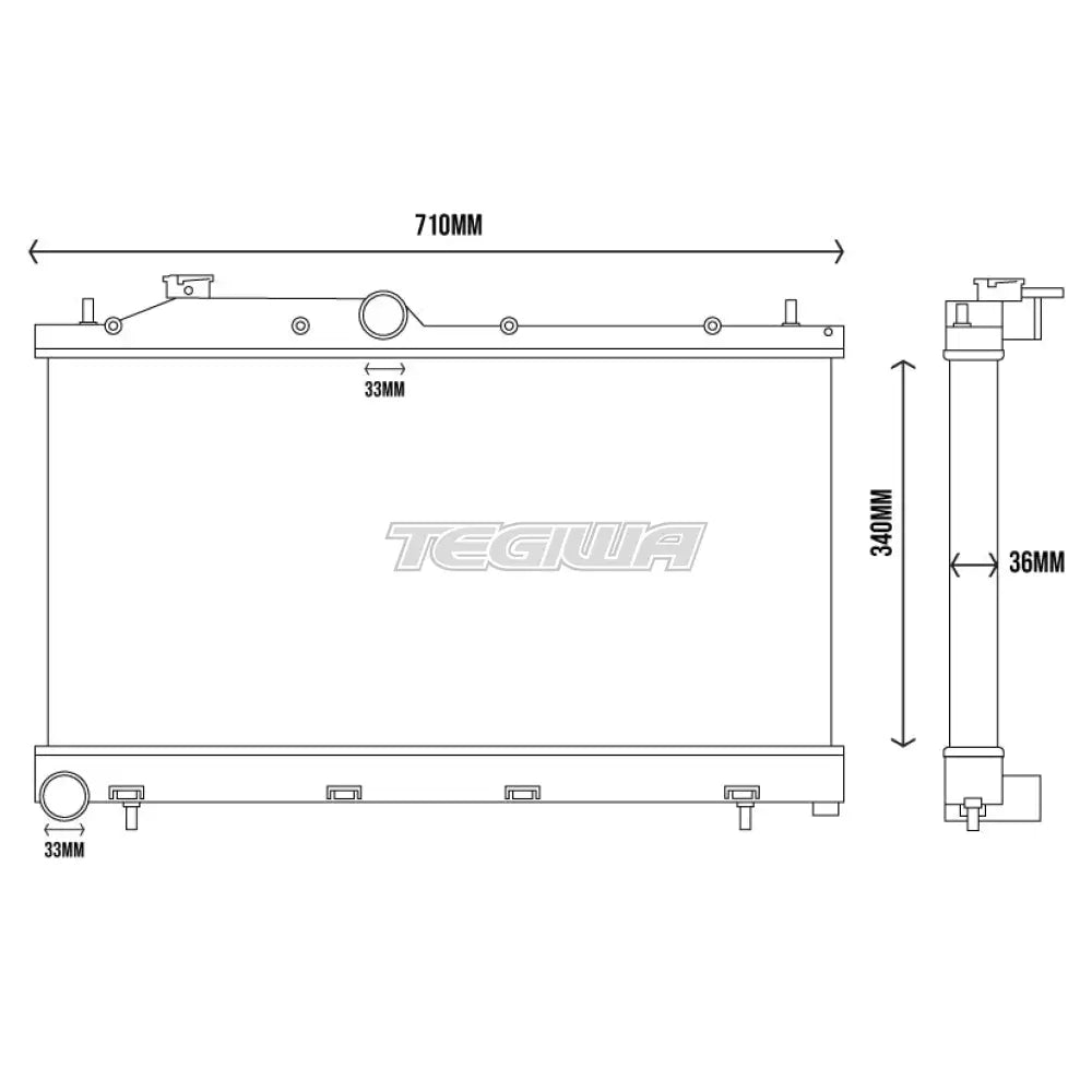 TEGIWA Aluminium Alloy Radiator SUBARU IMPREZA HATCH 07+