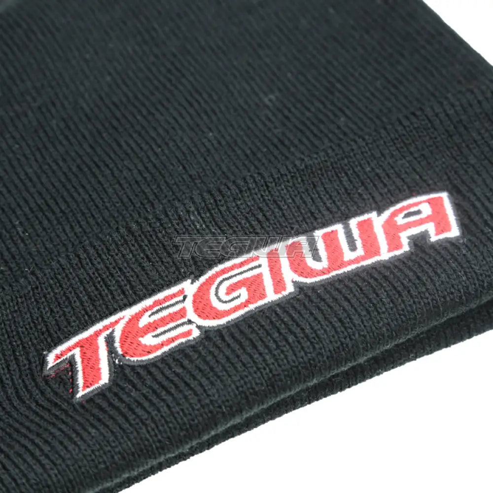 Tegiwa Classic Logo Cuffed Beanie Hat Black