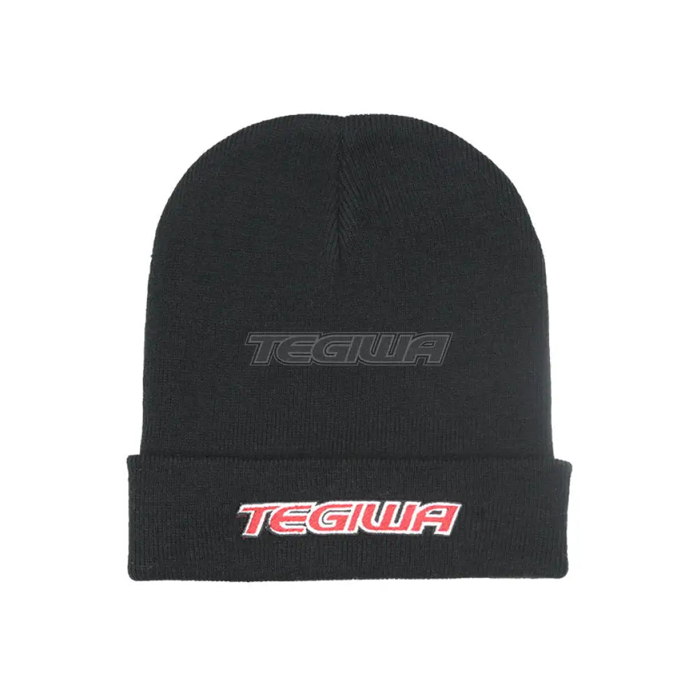 Tegiwa Classic Logo Cuffed Beanie Hat Black