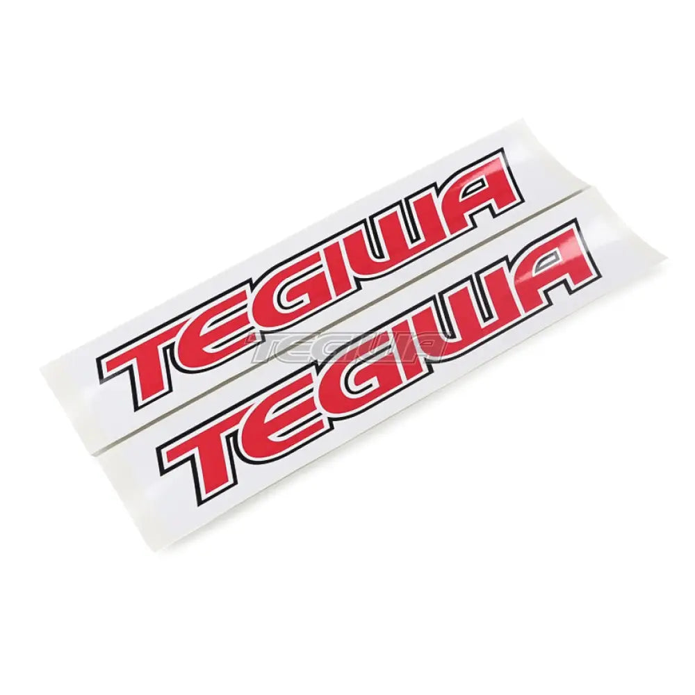 Tegiwa Classic Logo Number Plate Blank Stickers Decal Red Pair