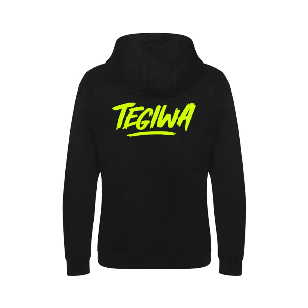 Tegiwa Fluro Yellow Script Hoodie Hoodies