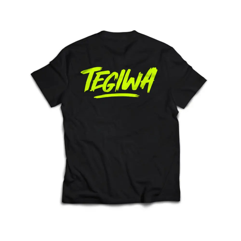 Tegiwa Fluro Yellow Script T-Shirt T-Shirts