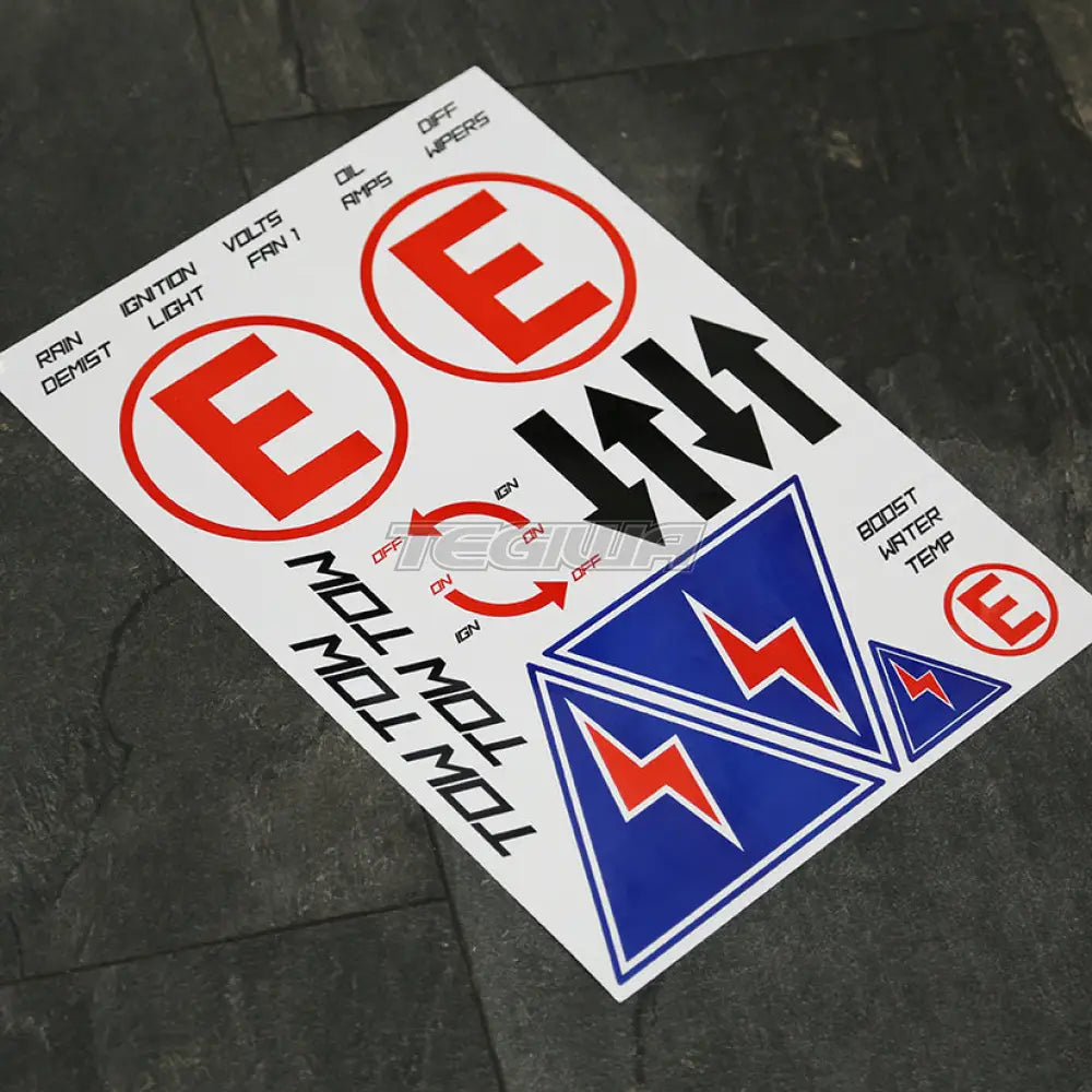 Tegiwa Pre-Cut MSA Safety Decal Stickers Sheet - Race Rally Track