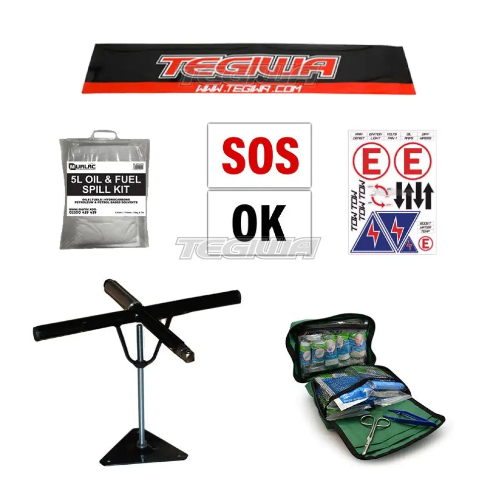 Tegiwa Race To Rally Car Essential Parts & Safety Equipment Tools And Pit