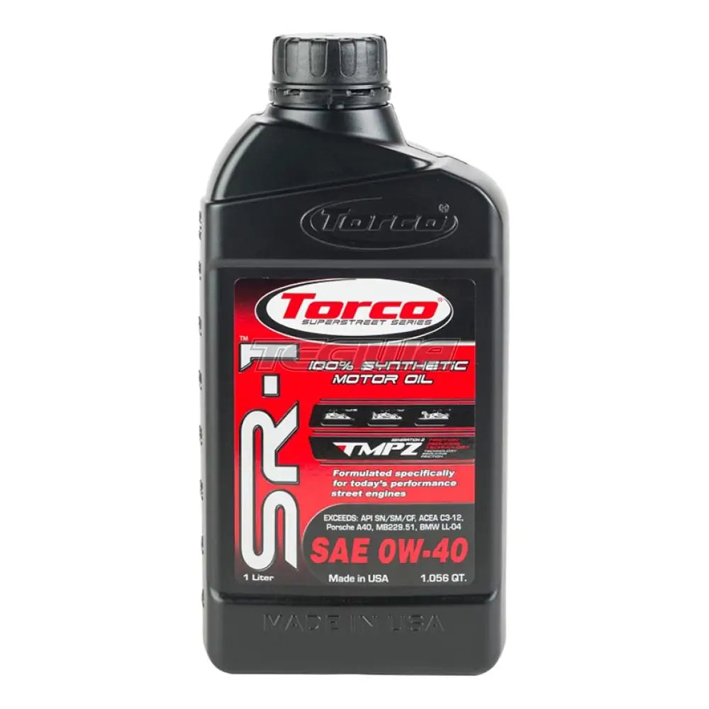 Torco SR-1 Synthetic Motor Oils Fully Synthetic 0W40 1 Litre