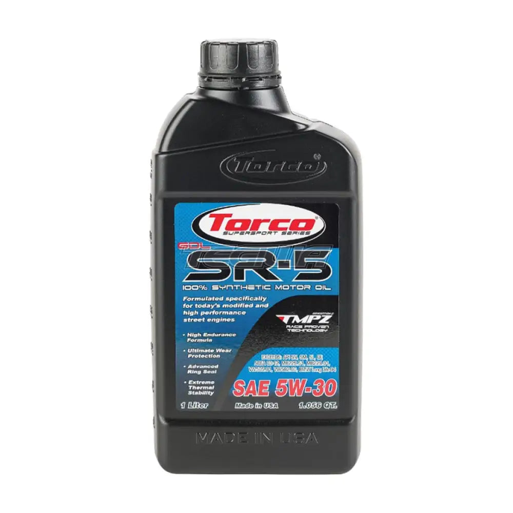 Torco SR-5 GDL Synthetic Motor Oils Fully Synthetic 5W30 1 Litre