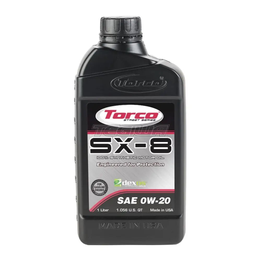 Torco SX-8 Synthetic Motor Oils Fully Synthetic 5W20 1 Litre