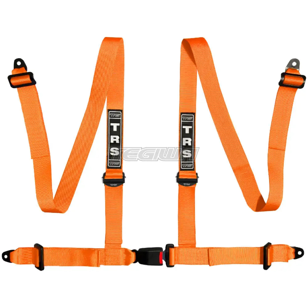 Trs Bolt In 4 Point Road Harness Superlite - Mid-Range / Orange Harnesses