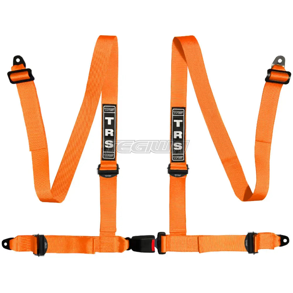 Trs Bolt In 4 Point Road Harness Ultralite - Top Of The Range / Orange Harnesses