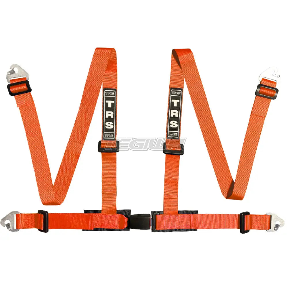 Trs Clubman 4 Point Road Harness Standard – Entry Level / Orange Harnesses