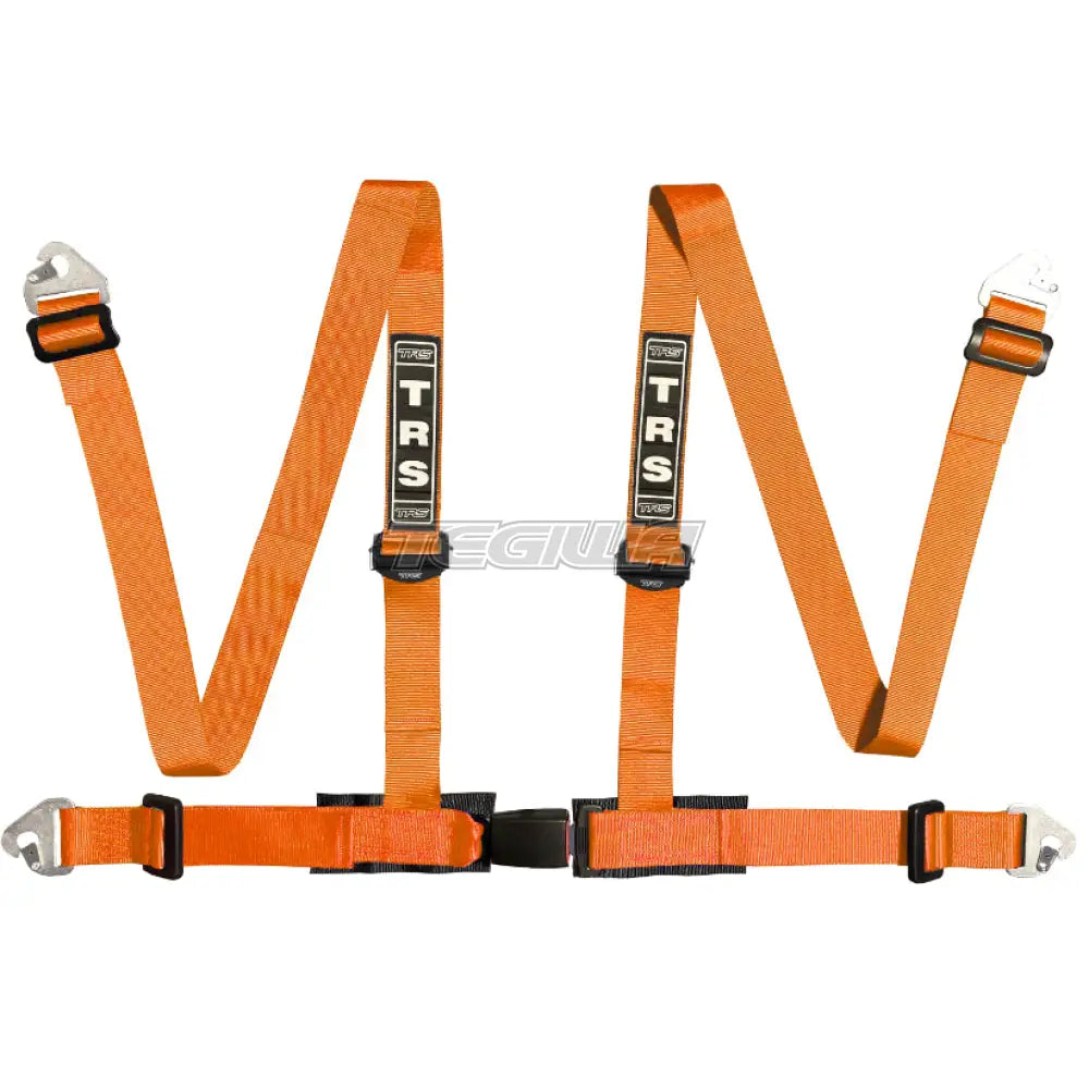 Trs Clubman 4 Point Road Harness Superlite - Mid-Range / Orange Harnesses