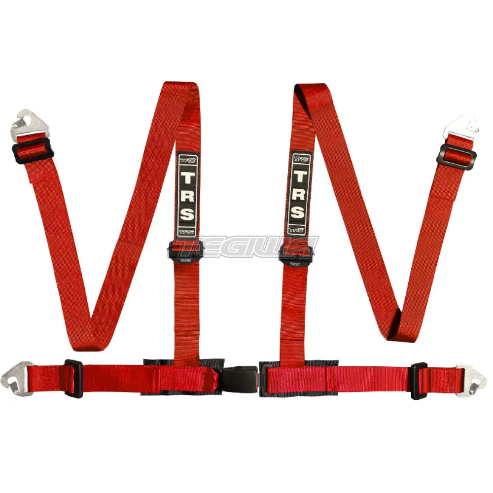 Trs Clubman 4 Point Road Harness Superlite - Mid-Range / Red Harnesses