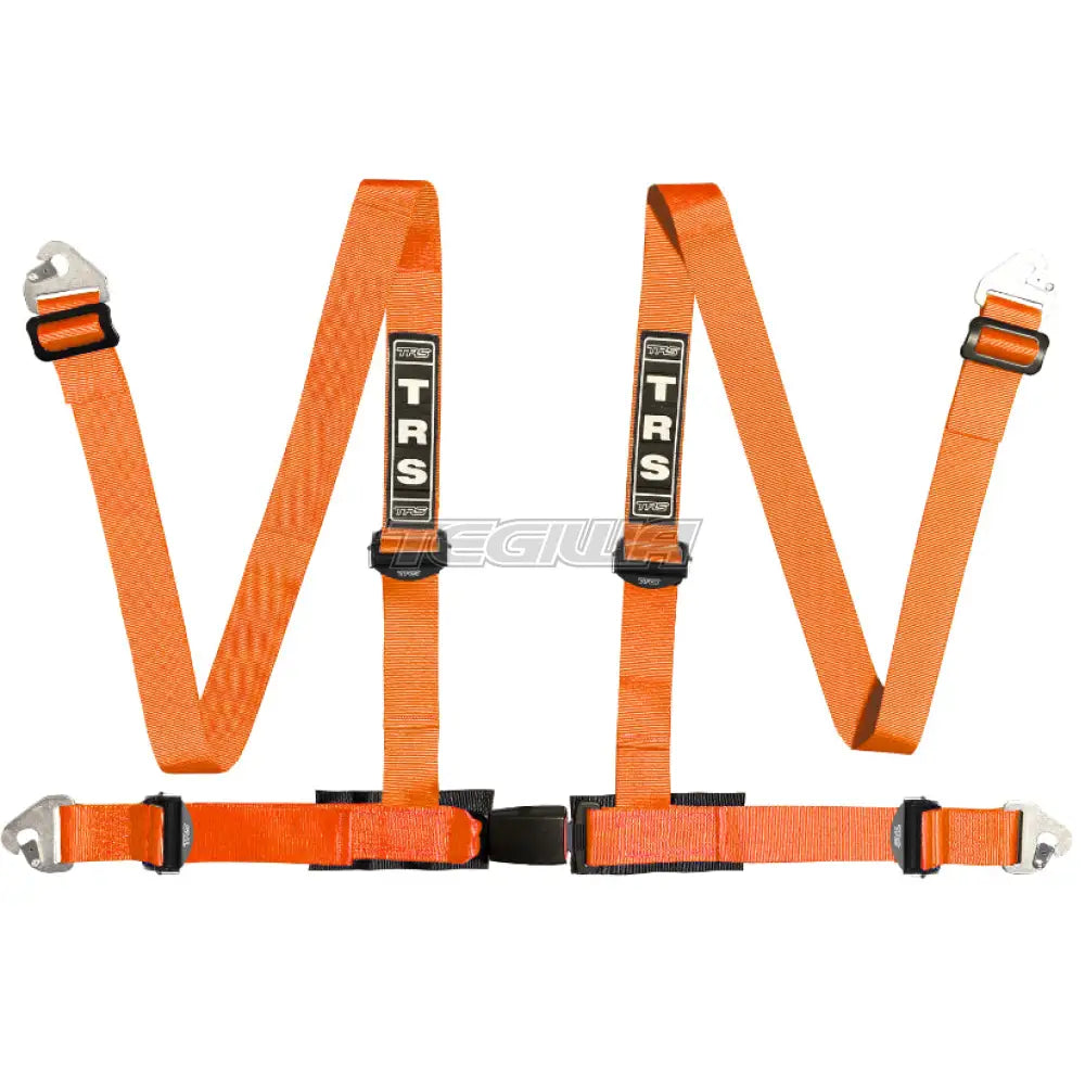 Trs Clubman 4 Point Road Harness Ultralite - Top Of The Range / Orange Harnesses