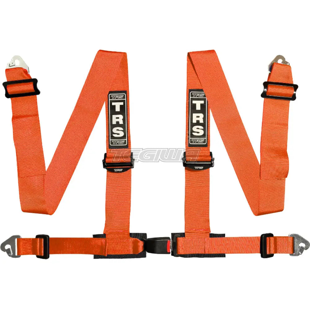 Trs Clubman 75Mm 4 Point Road Harness Superlite - Mid-Range / Orange Harnesses