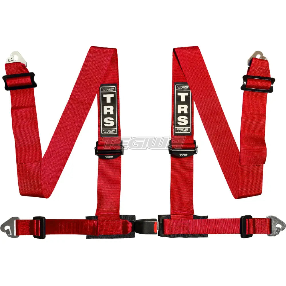 Trs Clubman 75Mm 4 Point Road Harness Superlite - Mid-Range / Red Harnesses