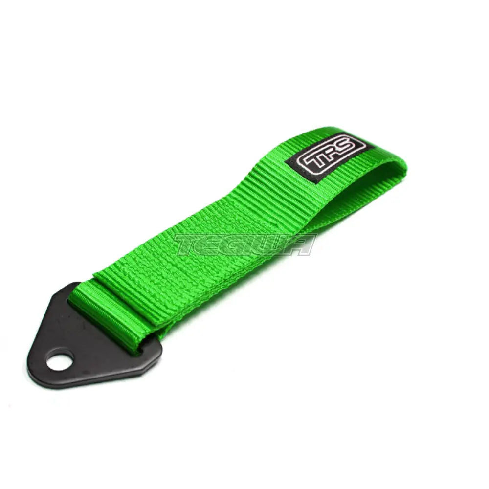 Trs Fabric Tow Eye Strap - Bolt On Fixed Length Green Hooks