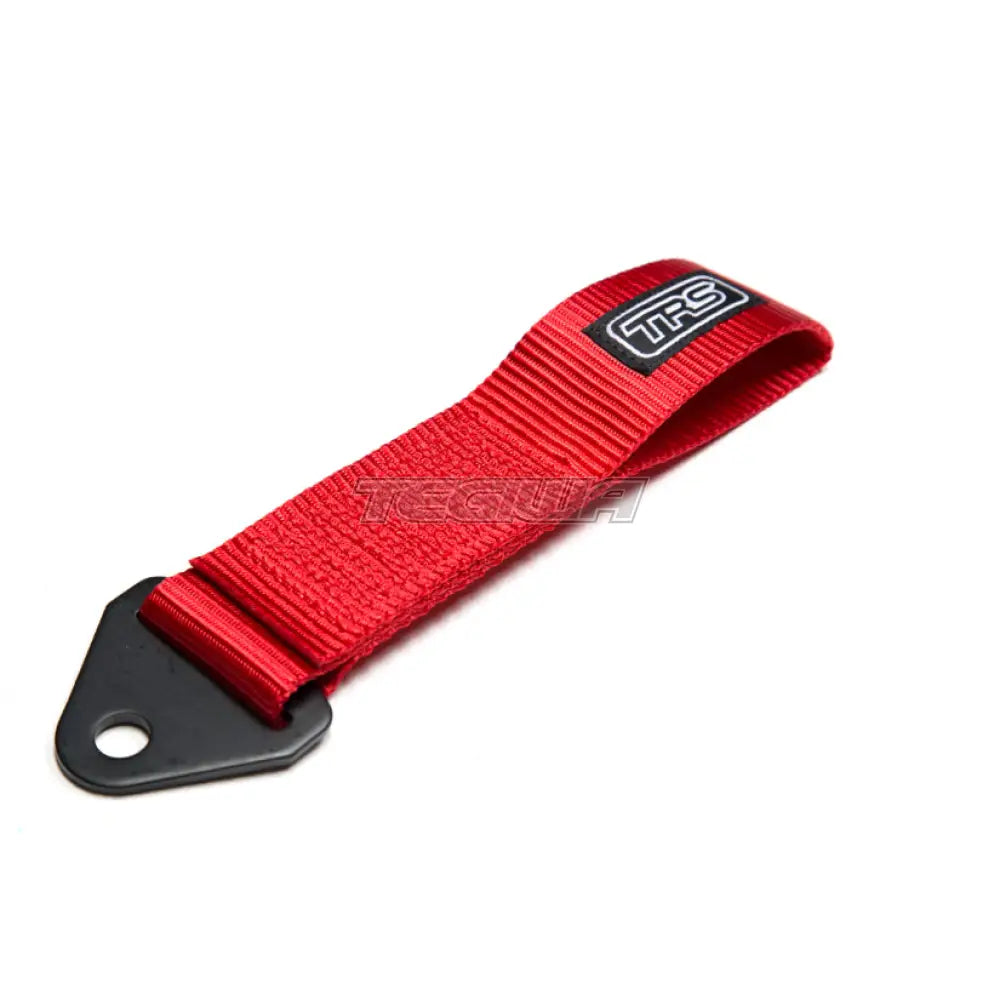 Trs Fabric Tow Eye Strap - Bolt On Fixed Length Red Hooks