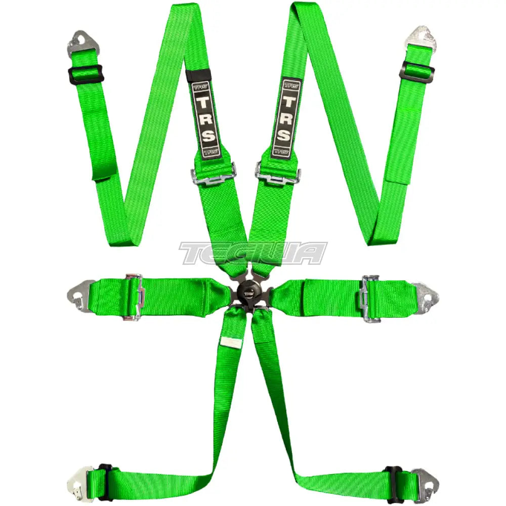 Trs Magnum 3In 6 Point Fia Hans Harness Standard – Entry Level / Green Harnesses