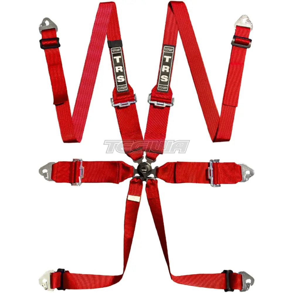 Trs Magnum 3In 6 Point Fia Hans Harness Standard – Entry Level / Red Harnesses