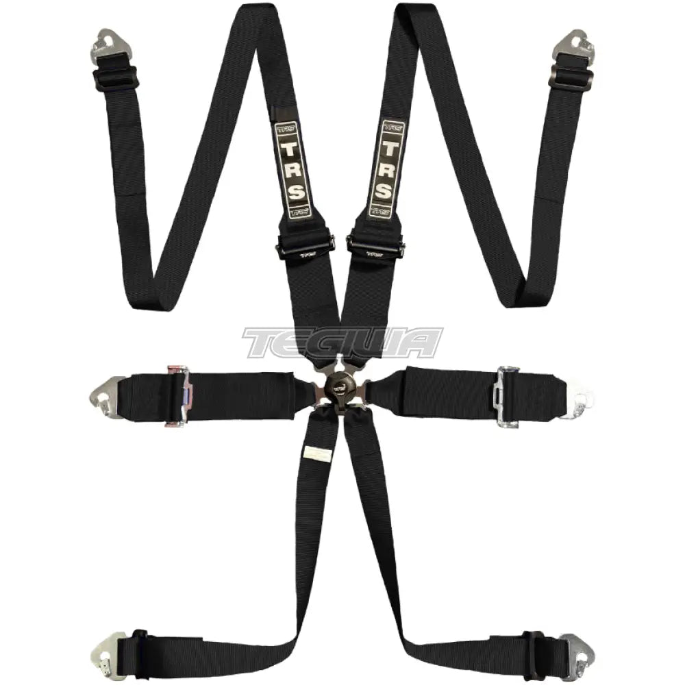 Trs Magnum 3In 6 Point Fia Hans Harness Superlite - Mid-Range / Black Harnesses