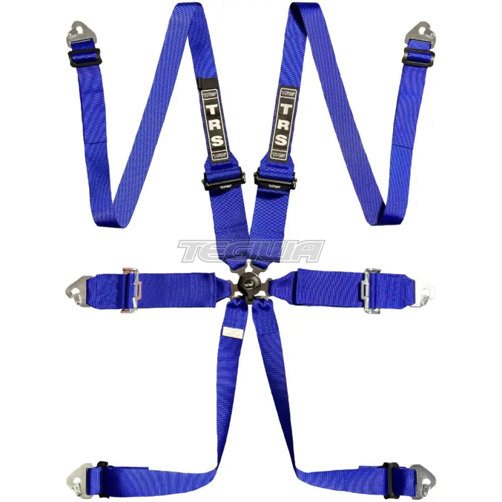 Trs Magnum 3In 6 Point Fia Hans Harness Superlite - Mid-Range / Blue Harnesses