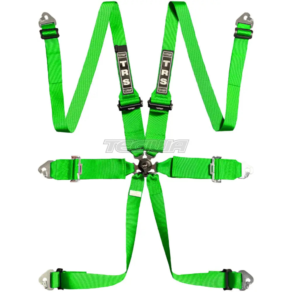 Trs Magnum 3In 6 Point Fia Hans Harness Superlite - Mid-Range / Green Harnesses